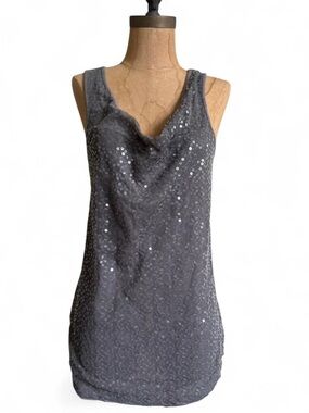 Y2K Mossimo Sequin Drape Tank Tunic